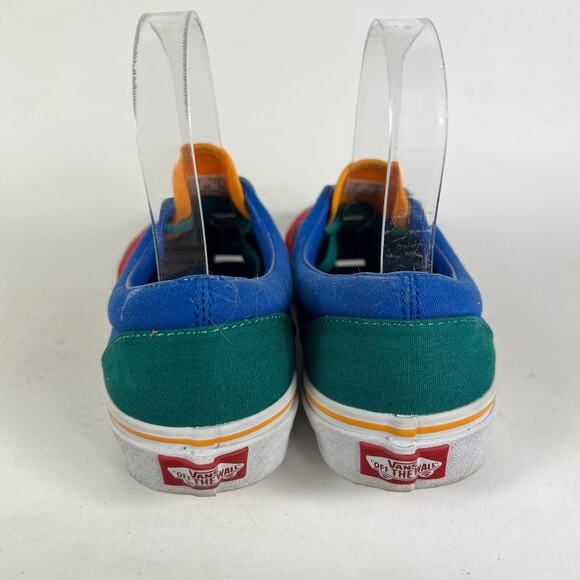 VANS Era Color Block Sneaker Women's 7 Blue Red Fabric Lace-Up Skateboard Shoes - Picture 7 of 12